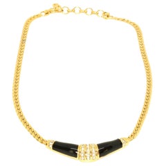 Black Enamel Necklace by Christian Dior