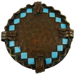 Jean Augis Vintage Art Deco Enameled Brooch