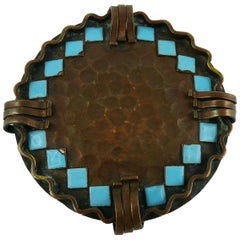 Jean Augis Vintage Art Deco Enameled Brooch