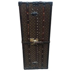 Louis Vuitton Antique Monogram Wardrobe Steamer Trunk c1920s