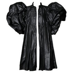 Dramatic James Galanos Vintage Avant Garde Coat with Massive Balloon Sleeves