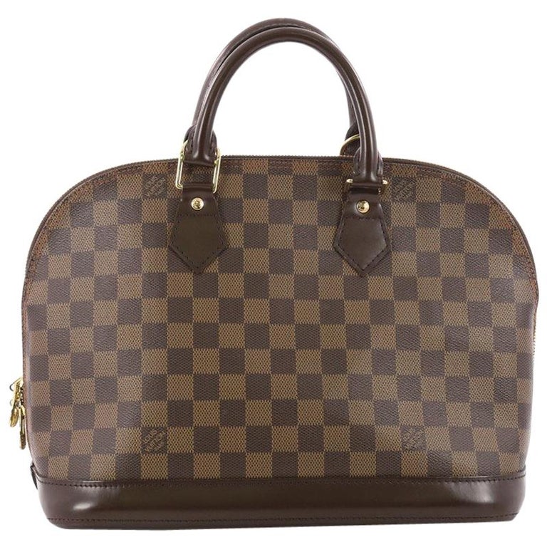 Louis Vuitton Discontinued Damier Ebene Verona PM Bowler Shoulder Bag  20lk53s