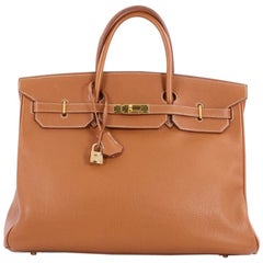Hermes Birkin Handbag Gold Togo with Gold Hardware 40
