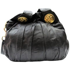 Gucci Black Leather Top Handle Bag