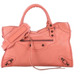 Balenciaga City Classic Studs Handbag Leather Medium