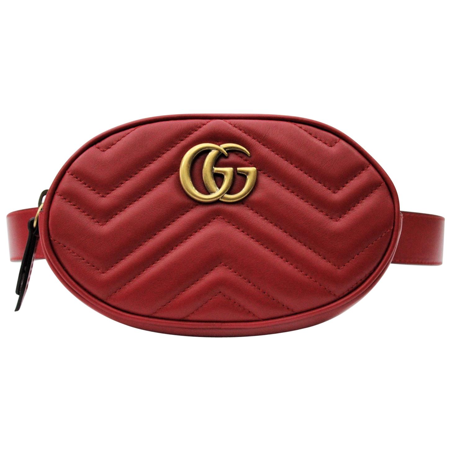 Gucci Belt Bag Red Leather  2018