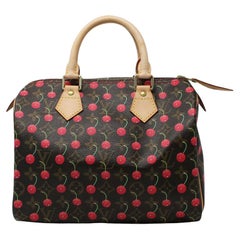 Louis Vuitton Monogram Cherry Cerise Speedy 25 Handbag Purse