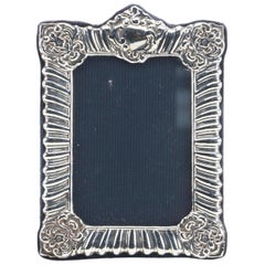 RBB London Sterling Silver Repousse Photograph Frame Baroque Design