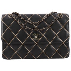 Chanel Surpique Flap Bag Quilted Leather Medium