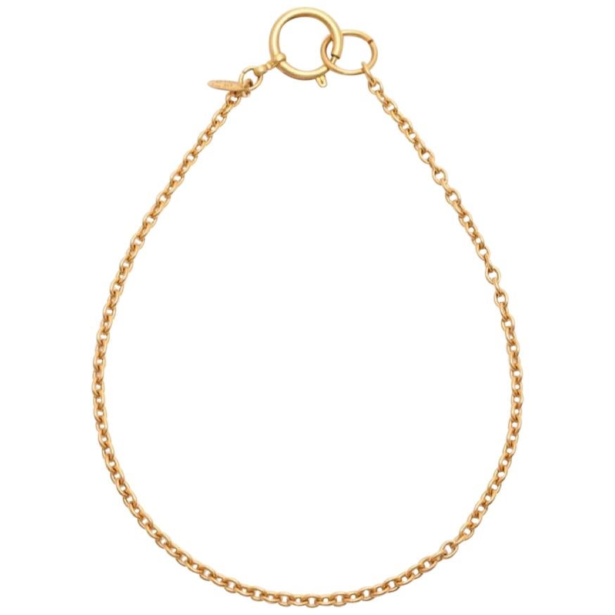Chanel Vintage simple golden chain necklace  For Sale