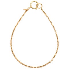 Chanel Vintage simple golden chain necklace