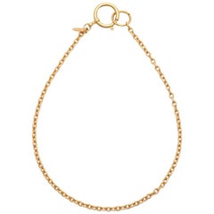 Chanel Vintage simple golden chain necklace 