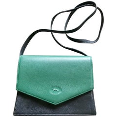Longchamp Vintage Shoulder bag with changeable black green and red flaps
