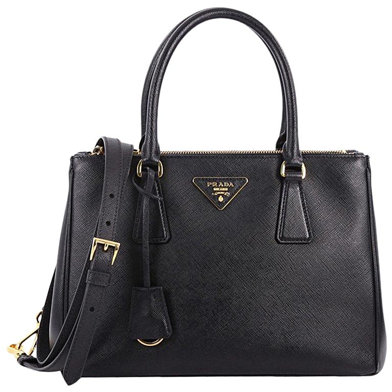 Prada Double Zip Lux Tote Saffiano Leather Mini 