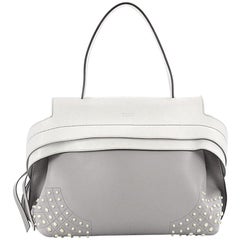 Tod's Studded Convertible Wave Bag Leather Small