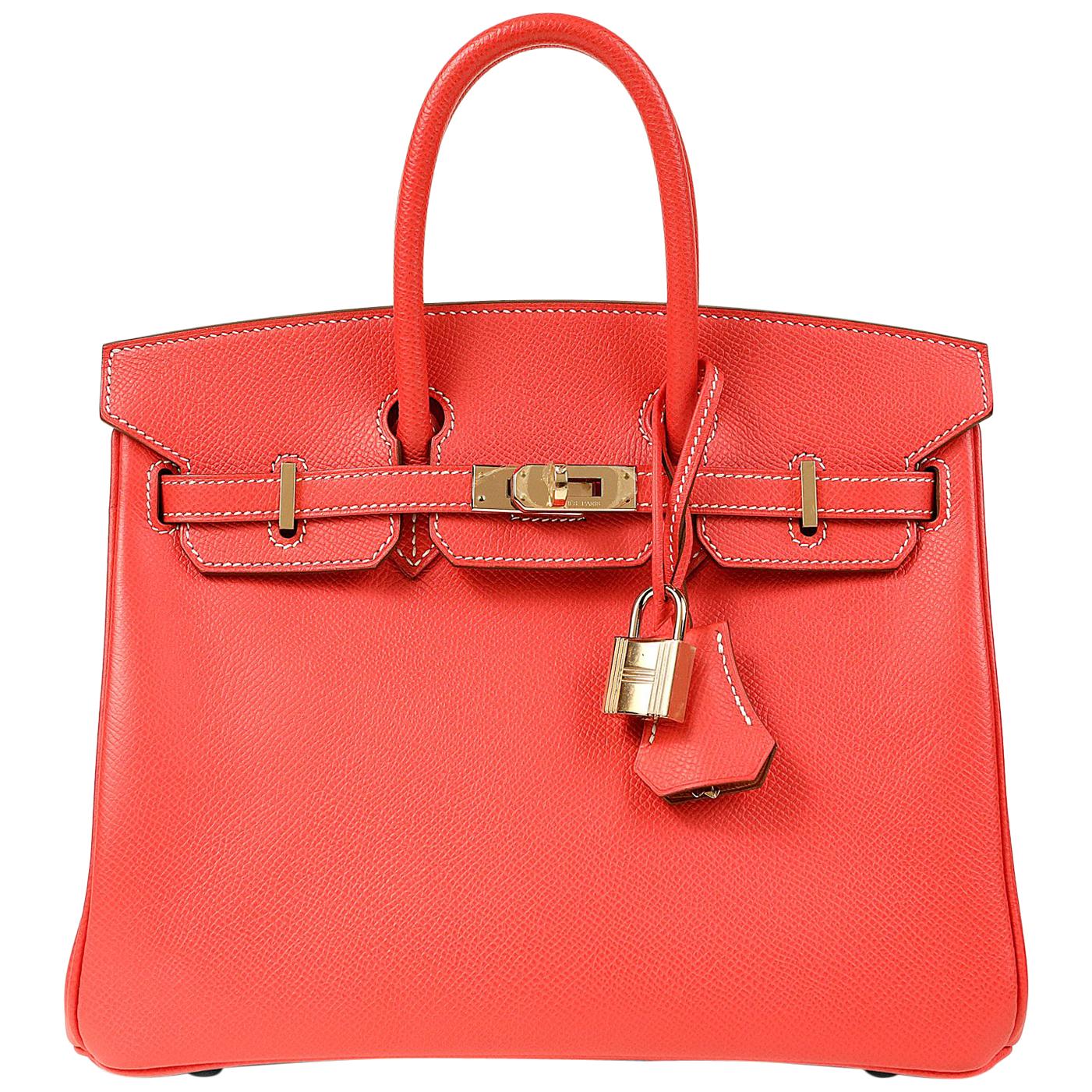 Hermès Rose Jaipur and Gold Bi Color Epsom 25 cm Birkin Bag