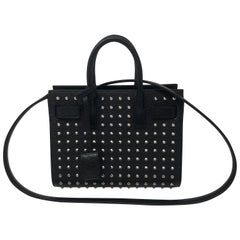 Yves Saint Laurent Black Studded Nano Sac Du Jour Bag