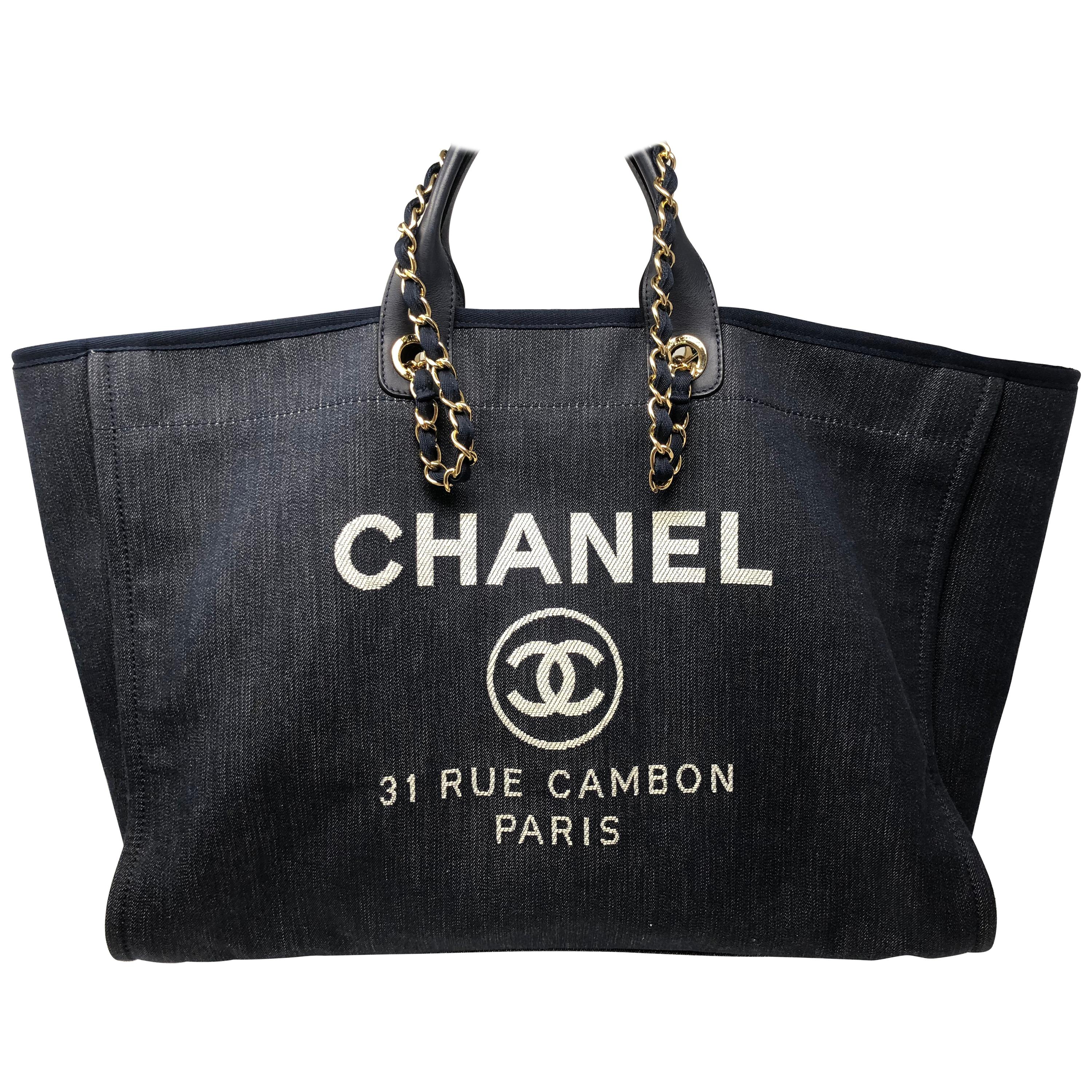Chanel Deauville Tote XL Bag at 1stDibs