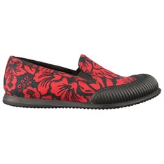 Prada X Dover Street Market Black and Red Hawaiian Floral Shoes
