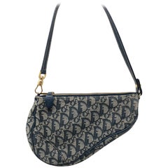 Christian Dior Monogram Denim Saddle Bag