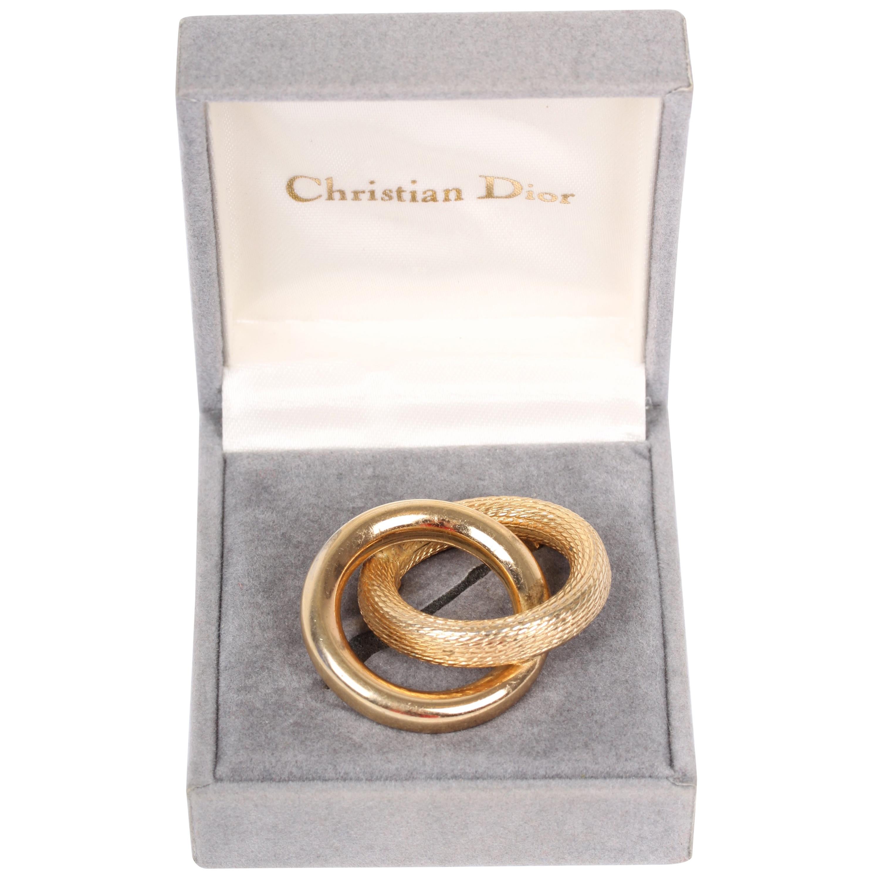 Christian Dior Vintage gold-plated Brooch, 1958  For Sale
