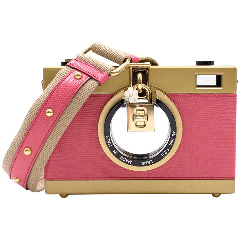 Dolce and Gabbana Pink Camera Bag For Sale at 1stdibs