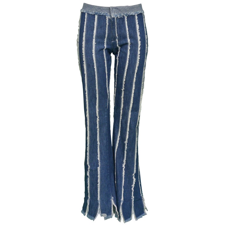 Jean Paul Gaultier Vintage Striped Jeans at 1stDibs