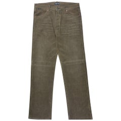 Tom Ford Men's Dark Brown Corduroy Loose Fit Jeans