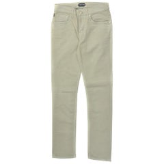 Tom Ford Men's Light Grey Cotton Slim Fit Jeans