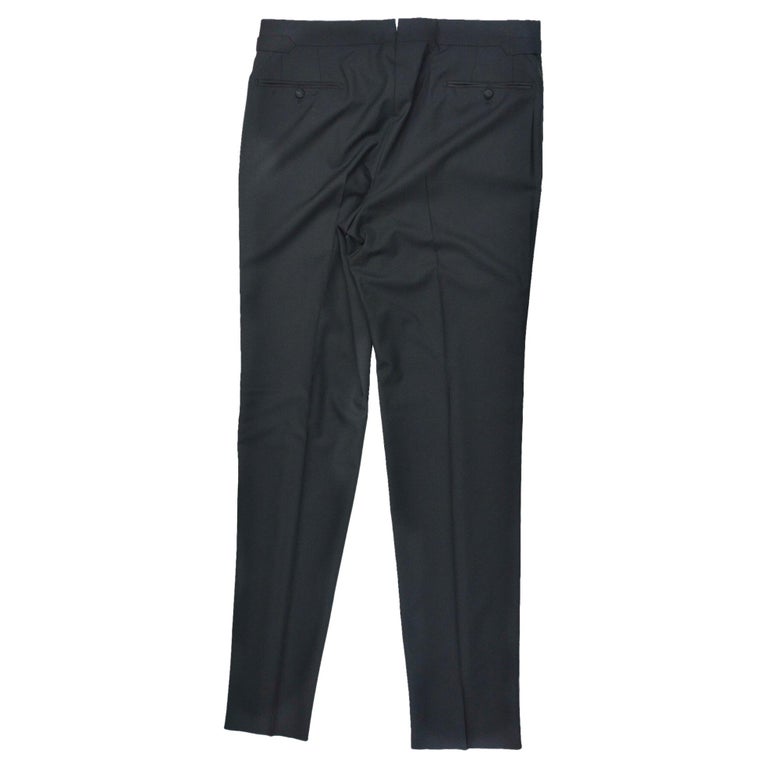 Tom Ford Men Black Wool Tuxedo Striped Trousers For Sale at 1stDibs