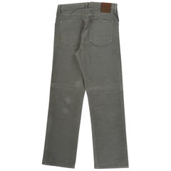 Tom Ford Mens Light Olive Green Cotton Loose Jeans