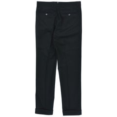 Tom Ford Men's Black Pleated Front Twill Trousers