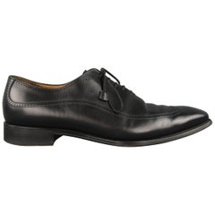 Franceschetti Dress Shoes - Black Leather Brogue Medallion Lace Up