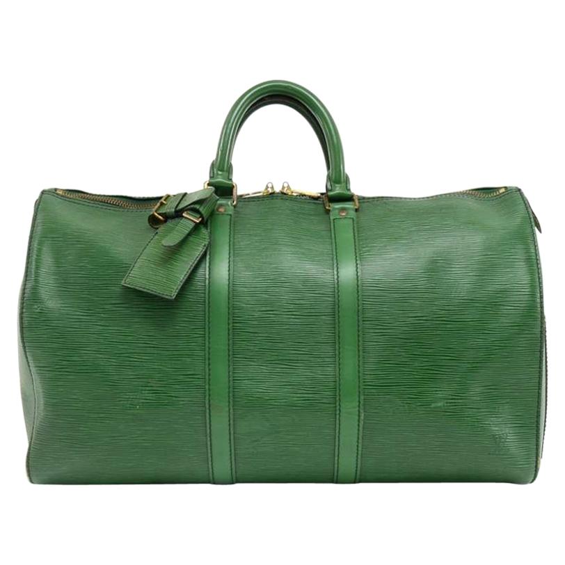 Louis Vuitton, Bags, Louis Vuitton Keepall Epi 45 Green