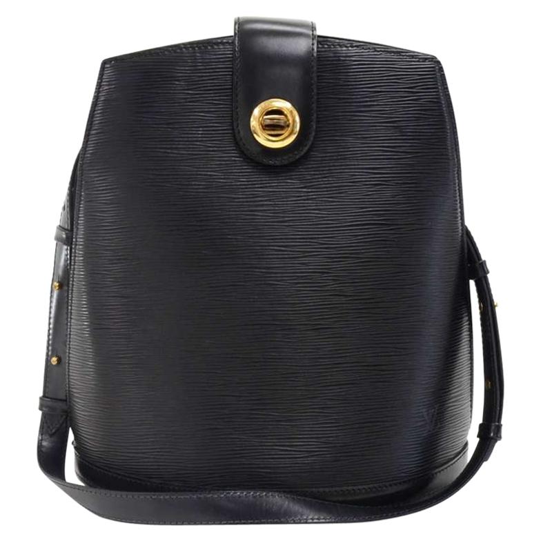 Vintage Louis Vuitton Cluny Black Epi Leather Shoulder Bag For Sale