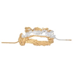 Loveness Lee - Gachie - Gold and Silver Textured bracelet