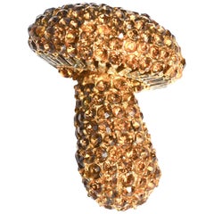 Vintage Jeanne Oversized Mushroom Brooch 
