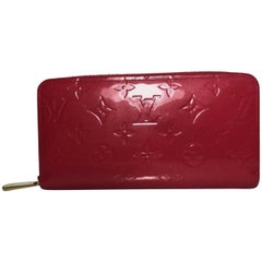 Louis Vuitton Vernis Red Pink Wallet Used (6206)