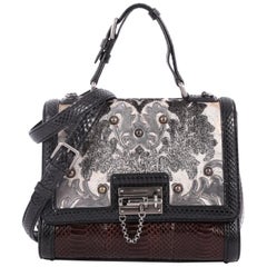 Dolce & Gabbana Monica Handbag Brocade and Python Medium