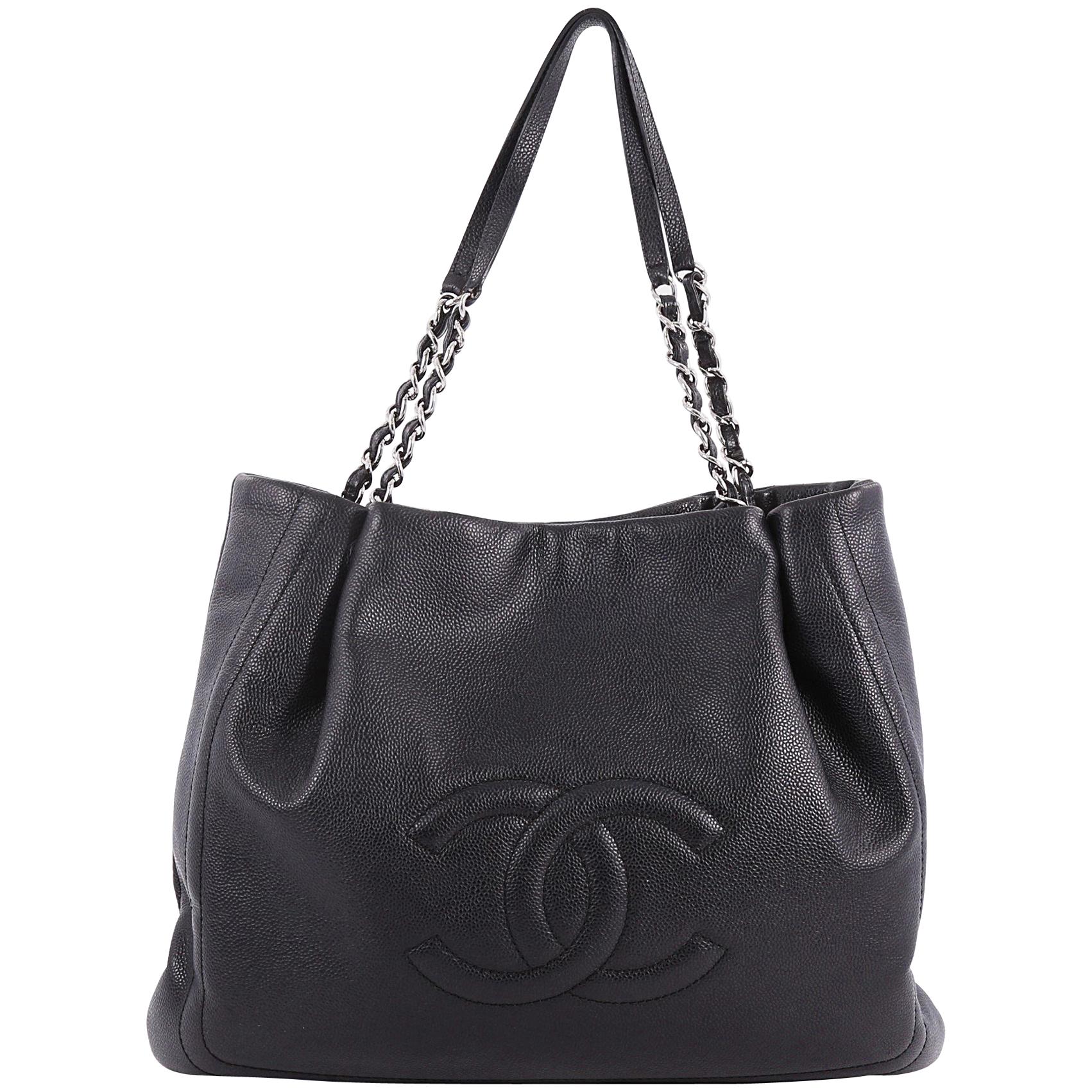 Chanel Timeless Chain Tote Caviar Large at 1stDibs