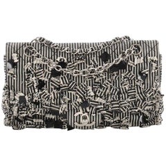 Chanel Classic Double Flap Bag Paillettes Embellished Quilted Canvas Medium