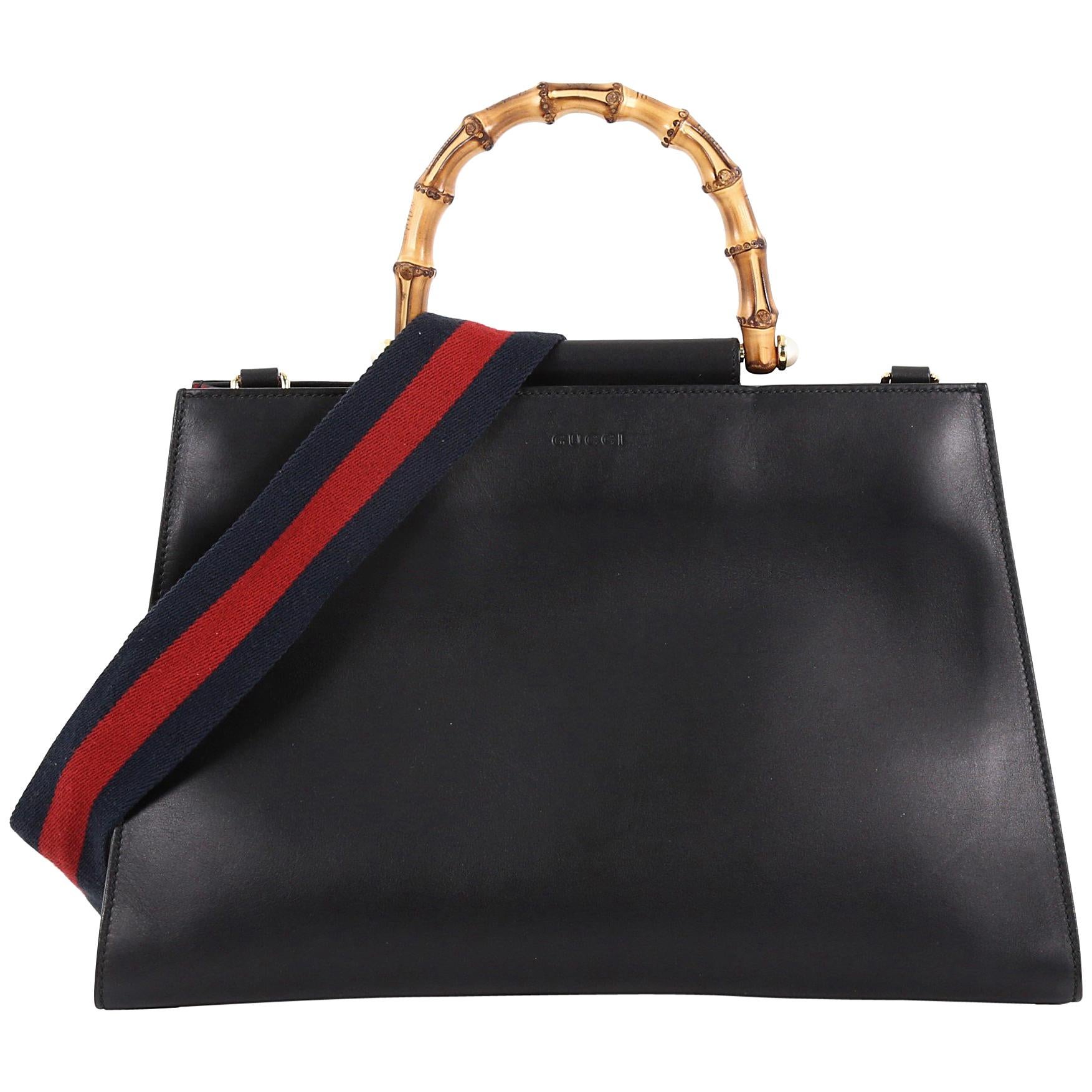 Gucci Nymphaea Top Handle Bag Leather Medium