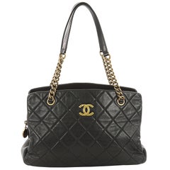 Chanel CC Crown Tote Quilted Leather Medium