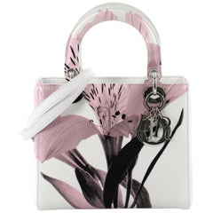 Christian Dior Lady Dior Handbag Printed Leather Medium