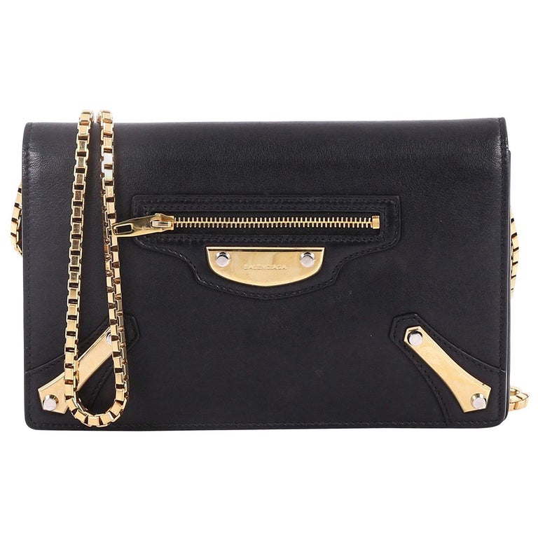 balenciaga metallic wallet