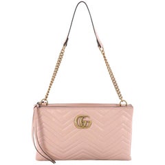 Gucci Marmont Double Zip Chain Bag Matelasse Leder Medium