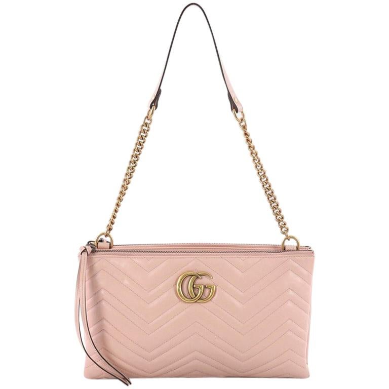 Gucci Marmont Double Zip Chain Bag Matelasse Leather Medium at 1stDibs ...