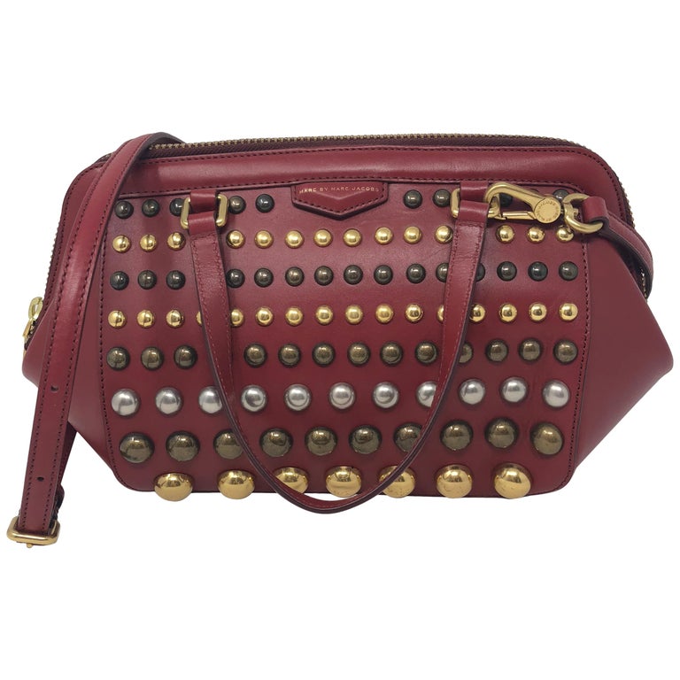 Marc Jacobs Studded Red Bag at 1stDibs marc jacobs studded bag, red