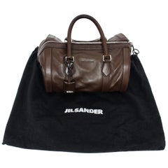 Jil Sander Brown Vintage Leather Handbag 