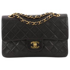 Chanel Vintage Classic Double Flap Bag Quilted Lambskin Small